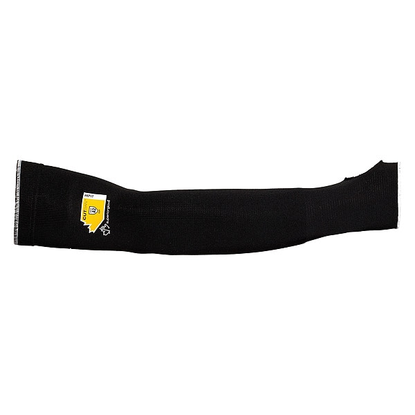 Superior Glove Cut-Resistant Sleeve, Cut Level A4, 18 in Length, Thumbhole, Black, L - KP1T18TH-L