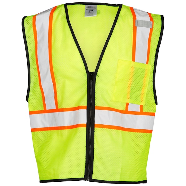 Kishigo S-M, Lime Class 2 Single Contrast Economy Series Vest - 1527-S-M