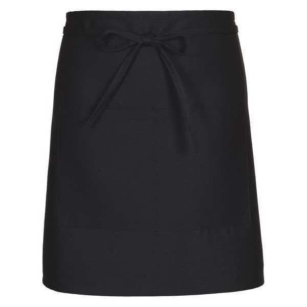 Fame (A Delta Plus Group Company) Apron, Half Bistro, F28, Black - 18631