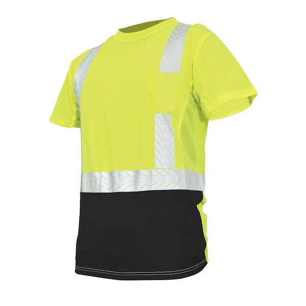 Ge HV Safety T-Shirt, Short Sleeve, Black Bottom XL - GS116GXL