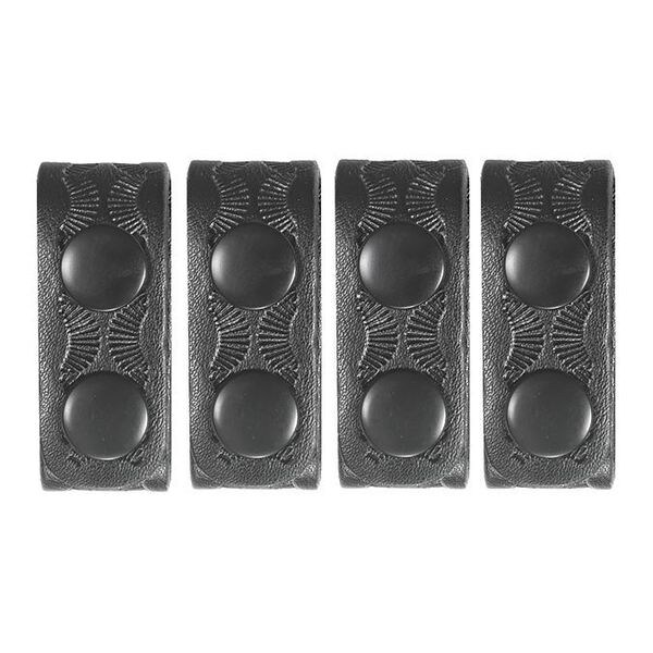 Heros Pride Belt Keeper, Synthetic Leather, Black, Universal, Snap - 1496WB