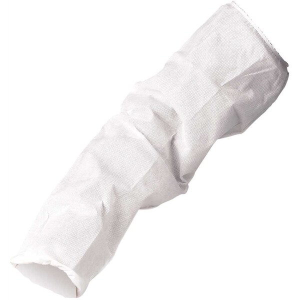 Kleenguard A20 Breathable Protection Sleeve Protectors Serged Seam Elastic Tops & Wrists 21in. White, 200PK - 36870