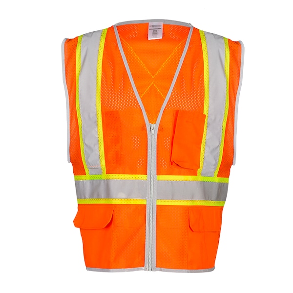 Kishigo L-XL Orange X Back Dual Compliant Vest - 1577-L-XL