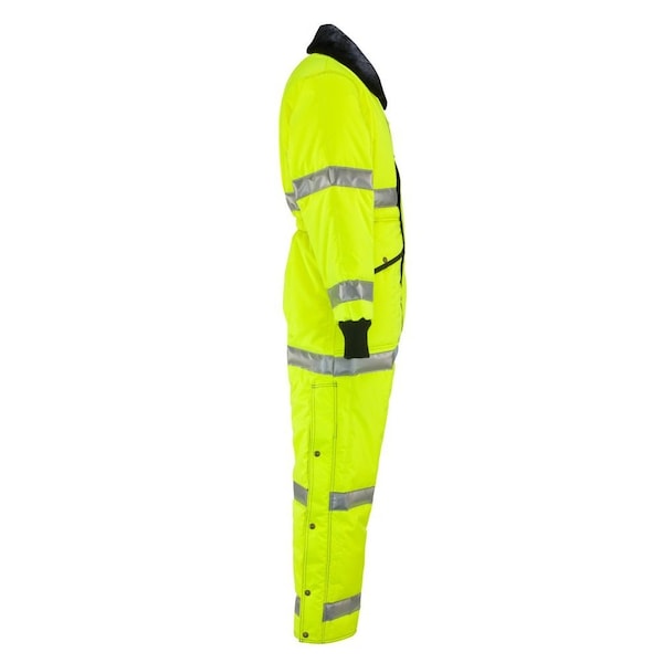 Refrigiwear Hi Vis Iron-Tuff Hi-Vis Coverall, Nylon, 11.25 oz Fabric Weight, Lime, 3XL - 0344RHVL3XLL2