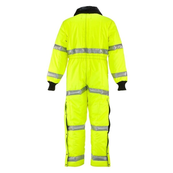 Refrigiwear Hi Vis Iron-Tuff Hi-Vis Coverall, Nylon, 11.25 oz Fabric Weight, Lime, 3XL - 0344RHVL3XLL2