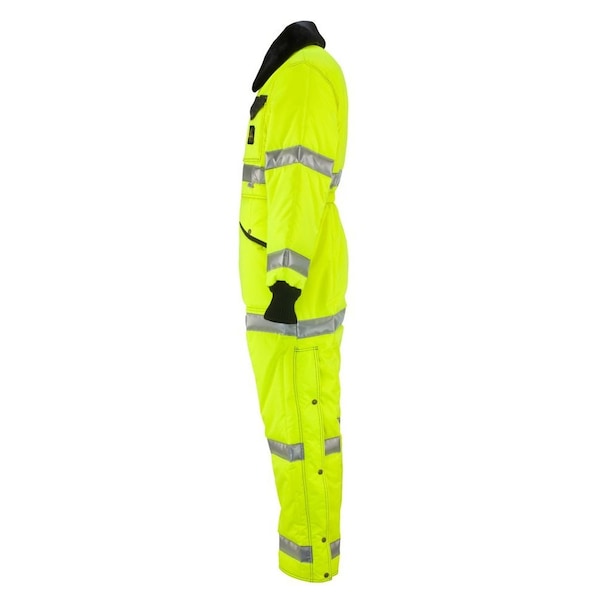 Refrigiwear Hi Vis Iron-Tuff Hi-Vis Coverall, Nylon, 11.25 oz Fabric Weight, Lime, 3XL - 0344RHVL3XLL2