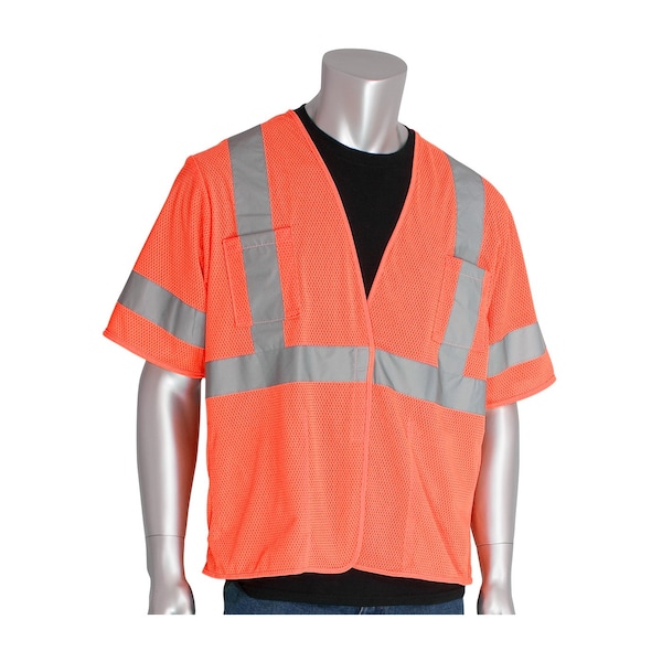Pip Class 3, Economy Mesh Vest, 4 Pockets - 303-HSVEOR-3X