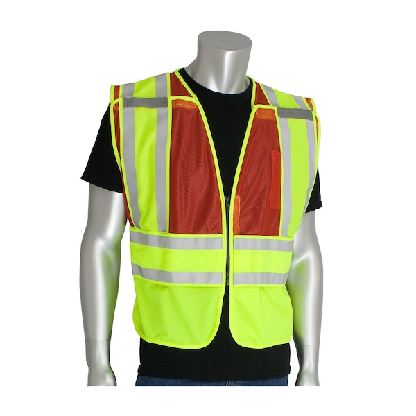 Pip Public Safety Vests, Ansi 207 - 302-PSV-RED-NL-2X/5X