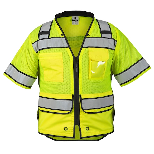 Kishigo L, Lime Class 3 High Performance Surveyors Zipper Vest - S5014-L