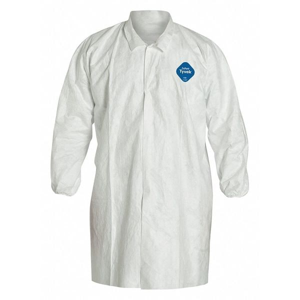 Dupont Tyvek 400 Disposable Lab Coat, Tyvek(R) 400, Snaps Closure, White, 2XL, 30 PK - TY211SWH2X003000