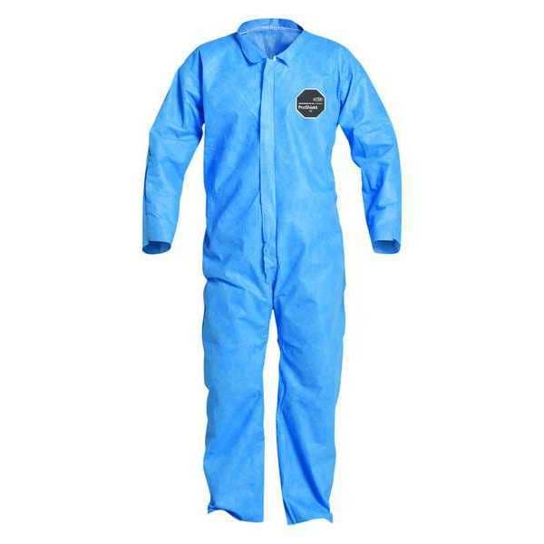 Dupont Disposable Coverall, Collared, XL, SMS, Zipper, Open Cuff, Open Ankle, Serged Seam, 25 PK - PB120SBUXL002500