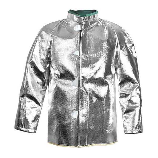 National Safety Apparel Aluminized Coat, 2XL, 19 oz Carbon Kevlar(R), Snaps Closure - C22NL2X30