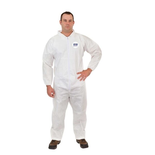 International Enviroguard Disposable Coverall, Collared, 4Xl, Laminated Nonwoven, Zipper, Elastic Cuff, Open Ankle, 25 PK - 4012-4XL