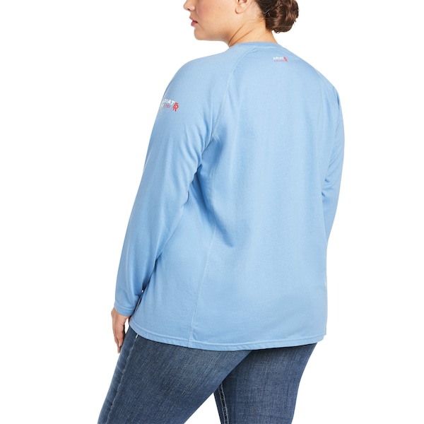 Ariat Women's FR Crew Longsleeve Tee, 8.7 cal/sq cm, S, Cotton - 10031021
