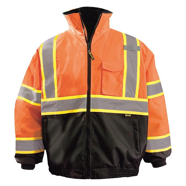 Occunomix High Visibility X-Back Jacket, Polyester, Class 3 R, Orange, S - LUX-350-B2X-OS