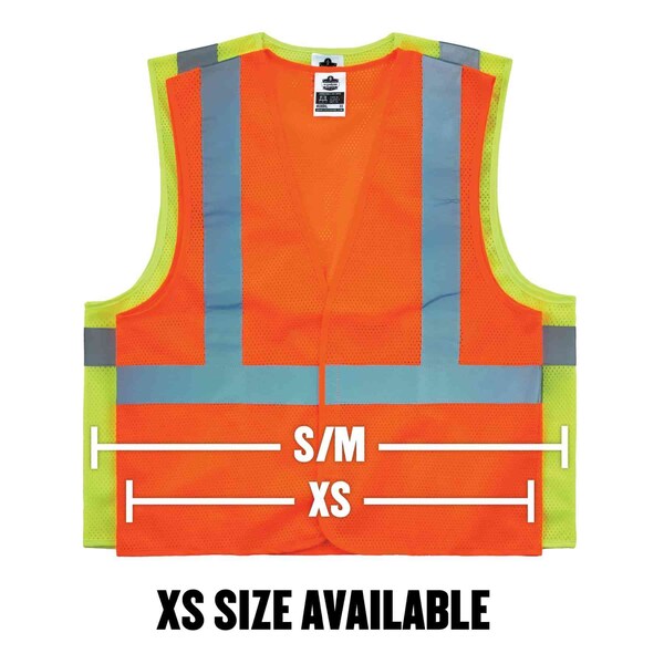 Ergodyne Econo Breakaway Mesh Vest, Orange, 2XL/3XL - 8215BA