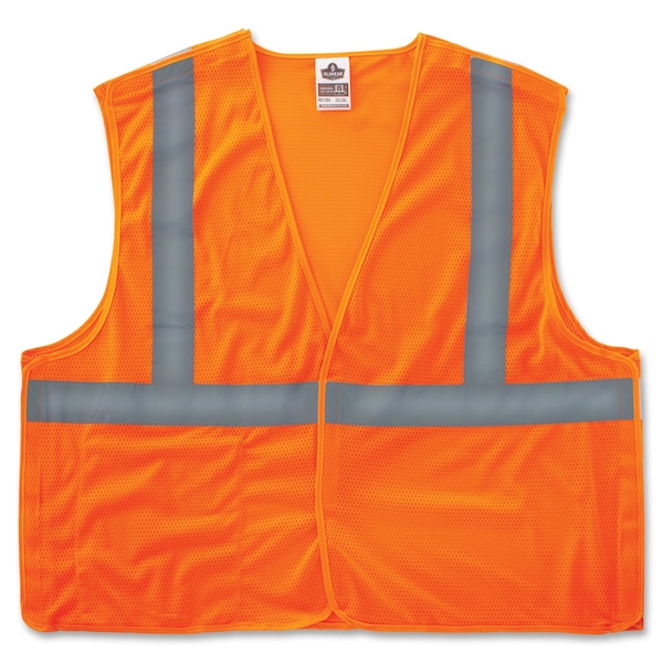 Ergodyne Econo Breakaway Mesh Vest, Orange, 2XL/3XL - 8215BA