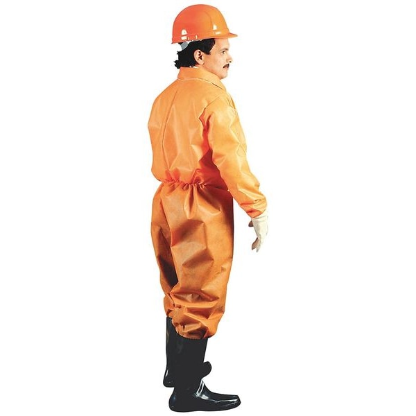 Cellucap Disposable Coverall, Collared, 2XL, Spunbonded Polypropylene, Zipper, Elastic Cuff, Elastic Ankle - 358441XX