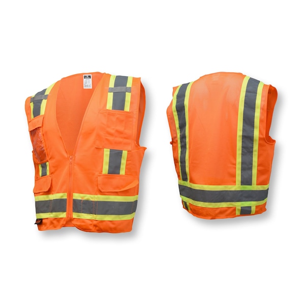 Radians Radians SV6 Two Tone Surveyor Type R Class 2 Solid/Mesh Safety Vest - SV6OL