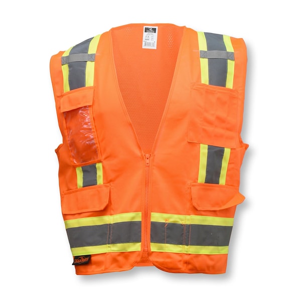 Radians Radians SV6 Two Tone Surveyor Type R Class 2 Solid/Mesh Safety Vest - SV6OL