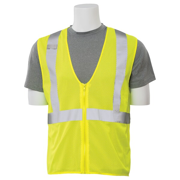 Deltaplus Safety Vest, Economy, Mesh, Class 2, S363, Hi-Viz Lime, 3XL - 61449