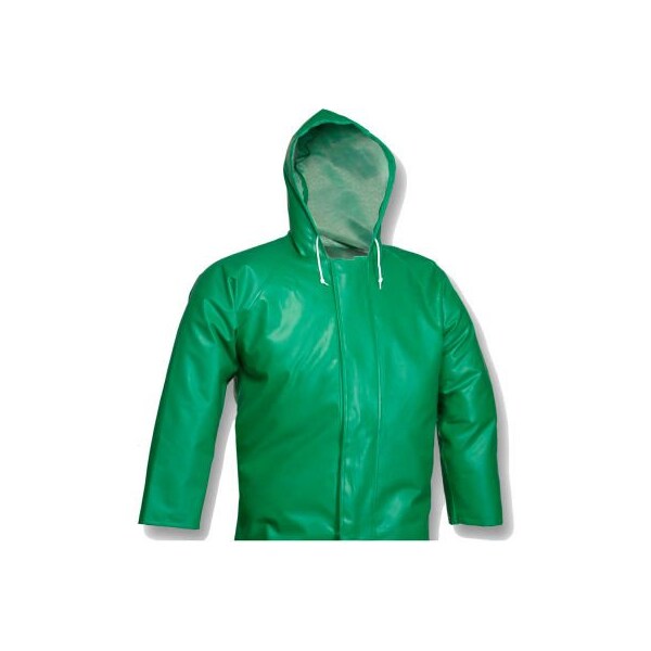 Tingley Tingley J41108 SafetyFlex Storm Fly Front Hooded Jacket, Green, Large - J41108.LG