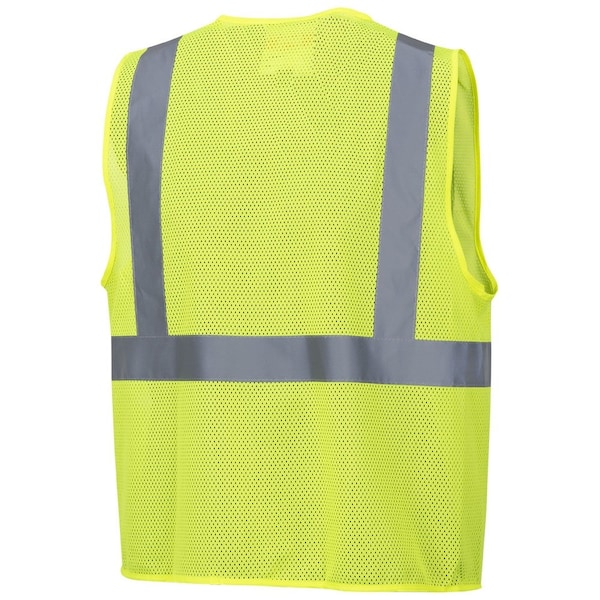 Pioneer Polyester Mesh Vest, Green, Large - V1025060U-L