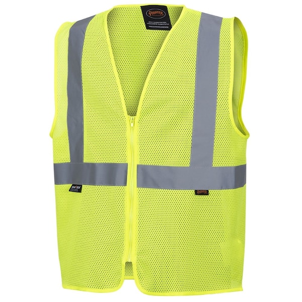 Pioneer Polyester Mesh Vest, Green, Large - V1025060U-L