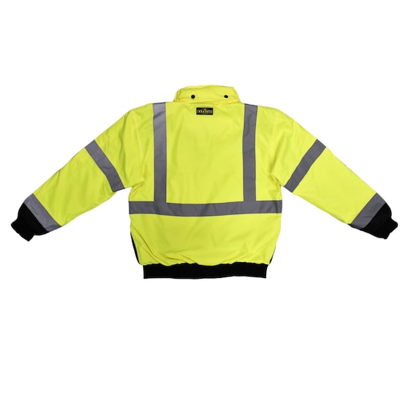 Radians Hi-Vis 2-in-1 Bomber Jacket, 100% Polyester Oxford, 300D, DWR Coated, Hi-Vis Green / Black, 4XL - SJ110B-3ZGS-4X