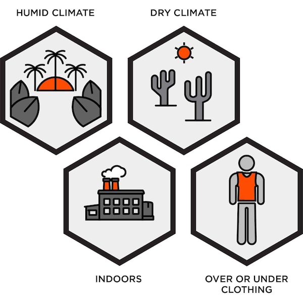 Ergodyne L/XL Cooling Vest, Orange - 6215HV