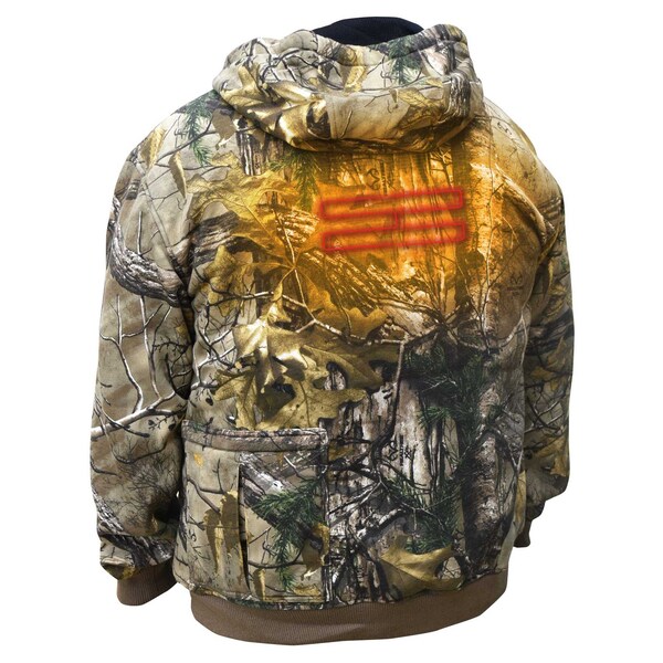 Dewalt Men's DEWALT(R) Htd Jck Camo Fleece Kitted Large, Camo, Heats Up to 7 hr. , 20 L - DCHJ074D1-L