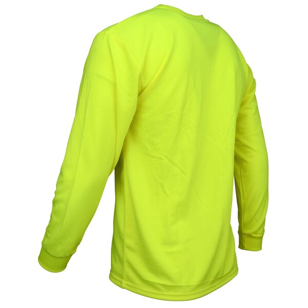 Radians Unisex Long Sleeve T-Shirt, Birdseye Mesh, Pullover Closure, Hi-Vis Green - ST21-NPGS-M