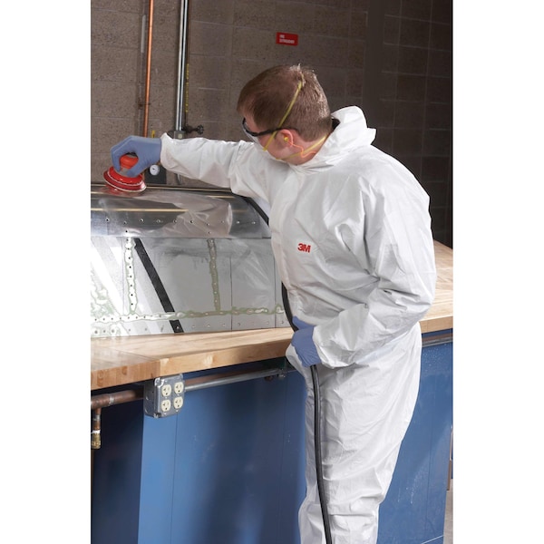 3M Disposable Coverall, Elastic Wrists & Ankles, Hood, White, 2XL, 4510-XXL, 20/Case - 7000089665