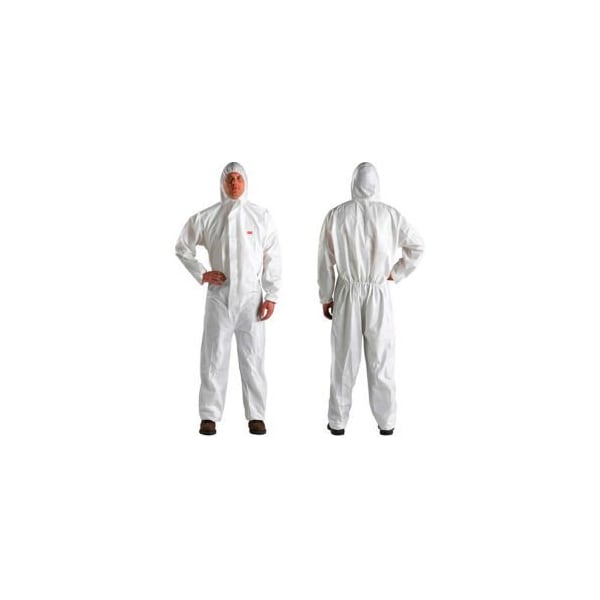 3M Disposable Coverall, Elastic Wrists & Ankles, Hood, White, 2XL, 4510-XXL, 20/Case - 7000089665
