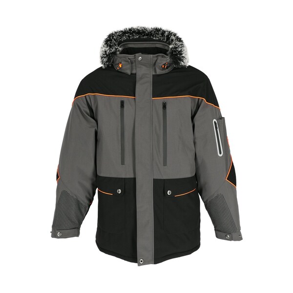 Refrigiwear Black/Charcoal Reg Large Polar Force Insulate Parka Jkt - 8340RBCHLAR