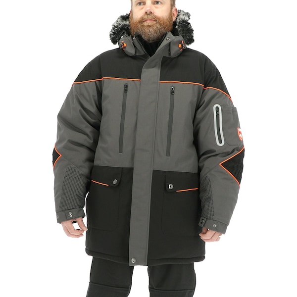 Refrigiwear Black/Charcoal Reg Large Polar Force Insulate Parka Jkt - 8340RBCHLAR