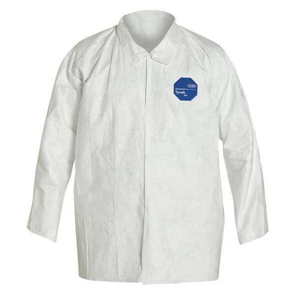 Dupont Disposable Shirt, 3XL, Tyvek(R) 400, Snap, Open Cuff, Serged Seam, 50 PK - TY303SWH3X0050VP