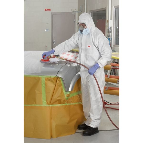 3M Disposable Coveralls, Hooded, XL, Non-Porous Film Laminate, Zipper, Elastic Cuff, Elastic Ankle - 4510-XL