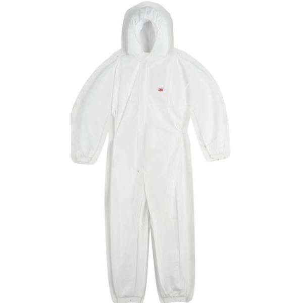 3M Disposable Coveralls, Hooded, XL, Non-Porous Film Laminate, Zipper, Elastic Cuff, Elastic Ankle - 4510-XL