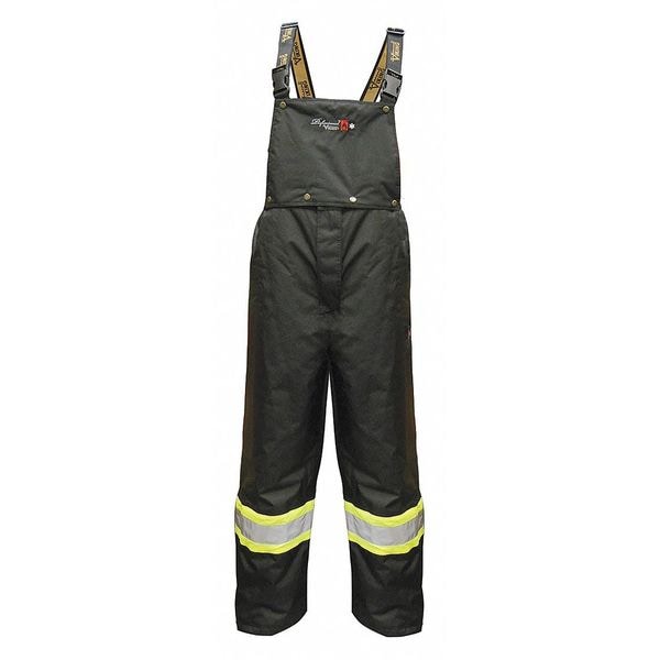 Viking Flame-Resistant Insulated Rain Bib Pants, L, 31 in Inseam, Polyester - 3907FRWP-L