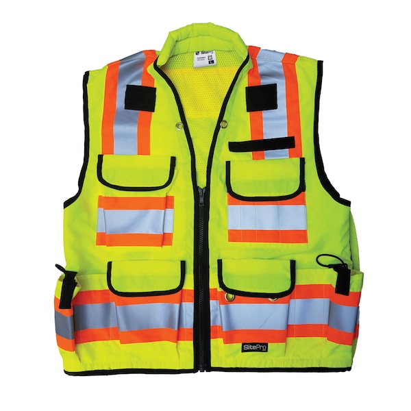 Sitepro Vest-Premium Surveyor-Flo-Lime - 23-750-FL-XL