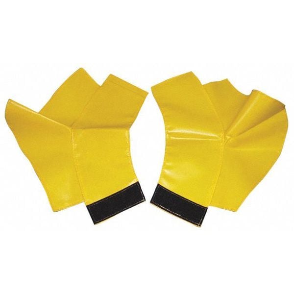 Chicago Protective Apparel Spats, 7", 18 oz., Yellow, Vinyl, PR - 485-VCN