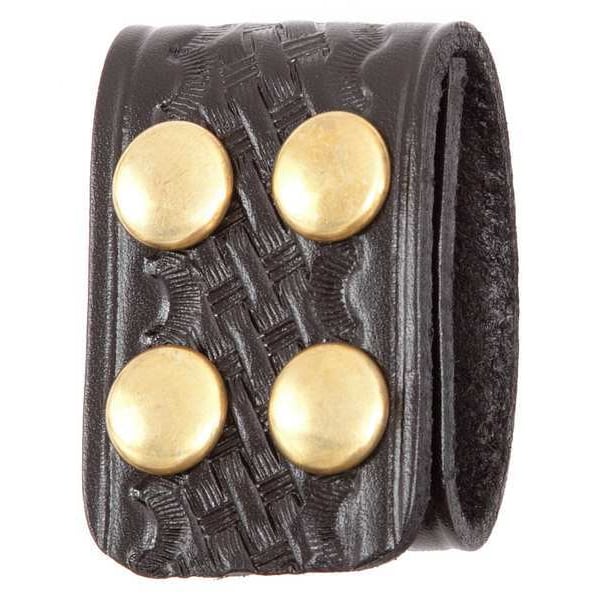 Gould & Goodrich Belt Keeper, Leather, Black, 1-3/4 in, Snap - B129WBR