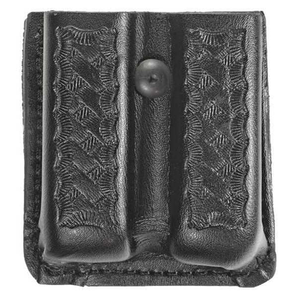 Heros Pride Magazine Pouch, Synthetic Leather, Black, M, Open - 1437W-M