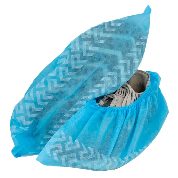 Safe Handler Kleen Walk Non-Woven Disposable Boot, Shoe Cover, Blue (120-Pack) - SH-ES-PPSG-BL-120