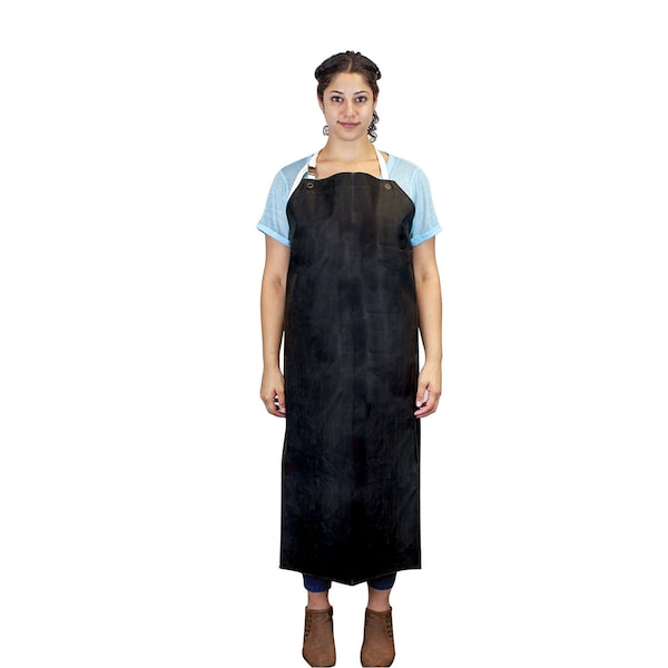 Safe Handler Heavy Duty Nitrile Industrial Apron, Black, OSFM - BLSH-HDS-HYNI-AP1BK