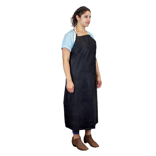 Safe Handler Heavy Duty Nitrile Industrial Apron, Black, OSFM - BLSH-HDS-HYNI-AP1BK