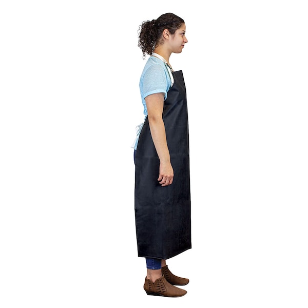 Safe Handler Heavy Duty Nitrile Industrial Apron, Black, OSFM - BLSH-HDS-HYNI-AP1BK