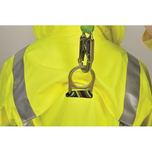Tingley High Visibility Rain Jacket with hood, Polyester, Class 3 R, Green/Yellow, L - J24122