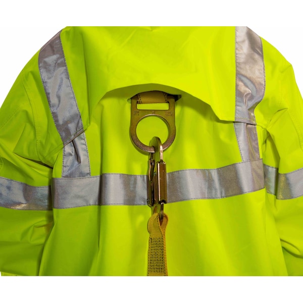 Tingley High Visibility Rain Jacket with hood, Polyester, Class 3 R, Green/Yellow, L - J24122